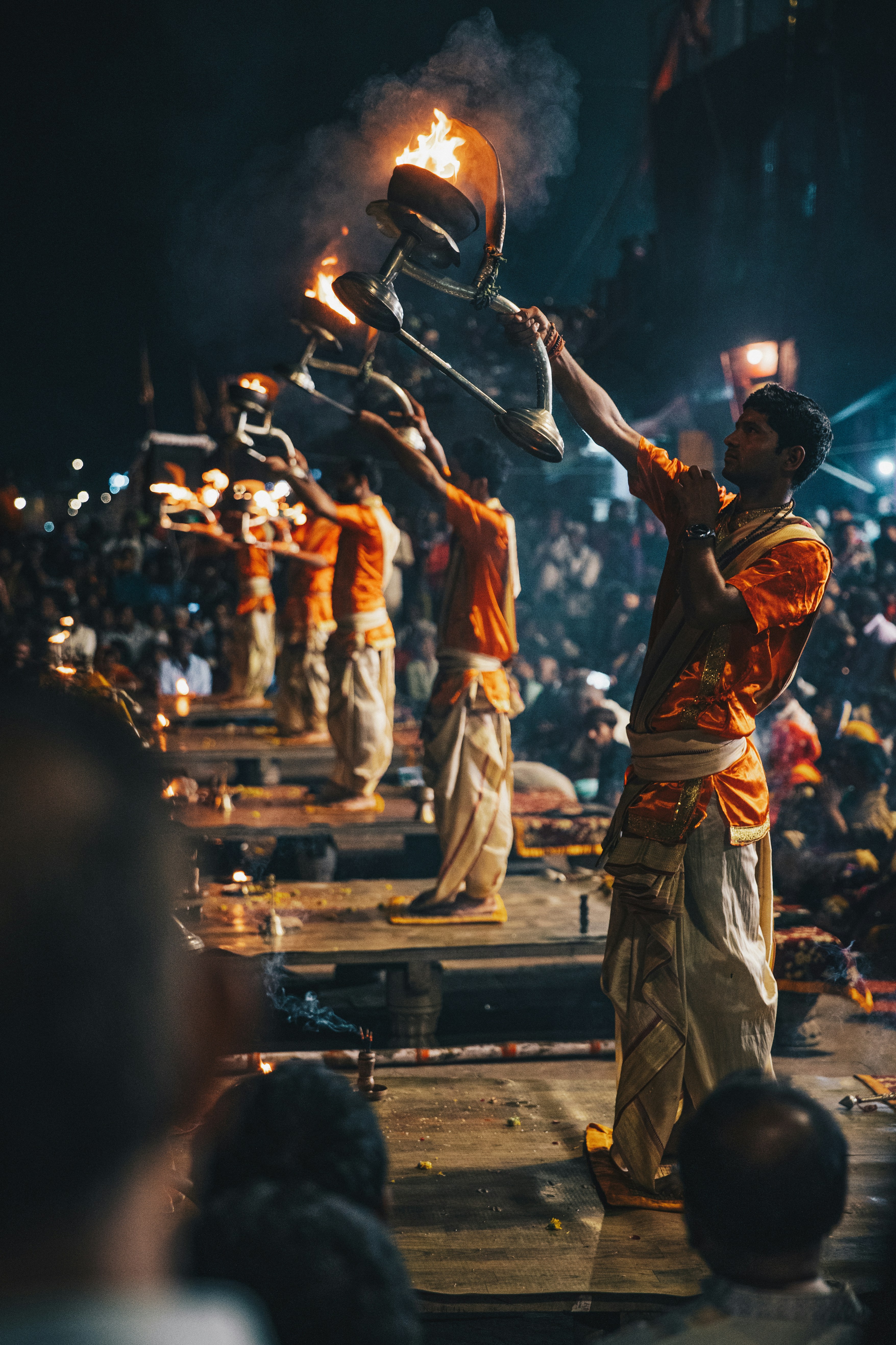 Traditional Hindu havan ceremony performed by a pandit